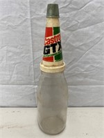 Genuine quart oil bottle & Castrol GTX  top & cap