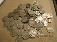 Lot of Buffalo Nickels 1930's & 1950's-71 ct.