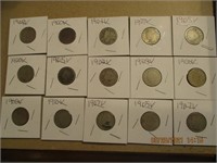 15 V Nickels 1900-1910