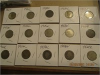 15 V Nickels 1900-1912