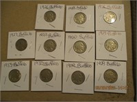 14 Buffalo Nickels-1920-30's