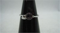 Sterling Silver Ring with Pink Stone