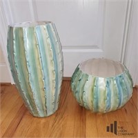 Pair of "Cactus" Style Planters