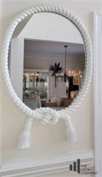Oval Mirror with Twisted Rope Look Frame