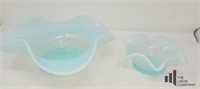 Fenton Blue Glass Bowls