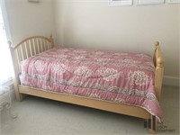 Twin Bed with Bedding