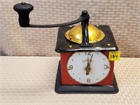 Tin Electric Coffee Grinder Clock