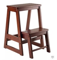 Double Step Stool Antique Walnut - Winsome