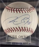 Russ Ortiz Autographed Baseball