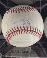 Juan Samuel Autograph Baseball