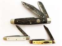 Boker, Case, and Union pocket knives