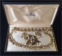 +Mid Century Necklace, Bracelet, Brooch & Earrings