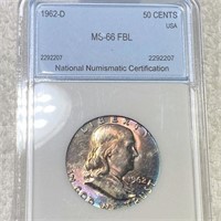 1962-D Franklin Half Dollar NNC - MS 66 FBL