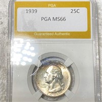 1939 Washington Silver Quarter PGA - MS66