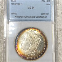 1878 Rev '79 Morgan Silver Dollar NNC - MS64