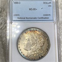1899-O Morgan Silver Dollar NNC - MS66+