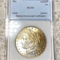 1887 Morgan Silver Dollar NNC - MS66+