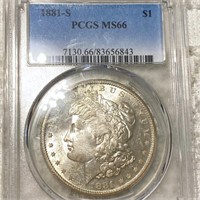 1881-S Morgan Silver Dollar PCGS - MS66