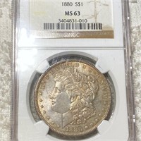 1880 Morgan Silver Dollar NGC - MS63
