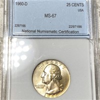 1960-D Washington Silver Quarter NNC - MS67