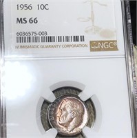 1956 Roosevelt Silver Dime NGC - MS66