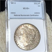 1881-S Morgan Silver Dollar NNC - MS66+