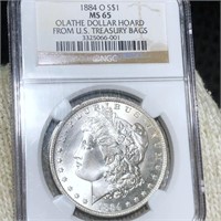 1884-O Morgan Silver Dollar NGC - MS65