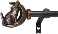 Decopolitan Wolf Moon 5/8" Curtain Rod Set, 26-48"