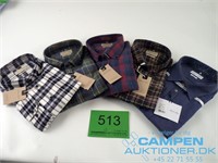 5 skjorter str 5xl Mrk Black Blue | Campen Auktioner A/S