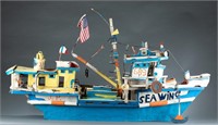 J.P. Scott, "Sea Wing", mixed media boat model.
