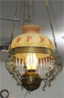 ANTIQUE VICTORIAN STYLE ELECTRIFIED OIL LAMP