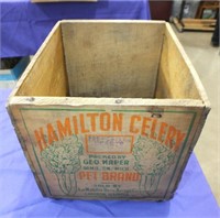 HAMILTON CELERY WOODEN BOX