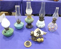 MINIATURE OIL LAMPS & EXTRA PARTS