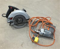 ELECTRIC 7.25" SKILSAW & DRILL