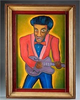 Peter Wood, Portrait of Chuck Berry.