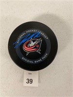 NHL GAME PUCK WITH EMINENT SIGNATURE