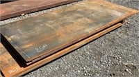 4'X8'X1/4". Flat Steel, 5 Pieces Unused