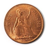 1966 British Penny