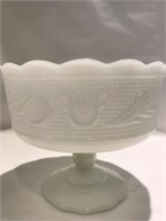 Large White Compote Bowl