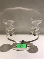 Glass Metal Candle holder