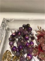 Crystal Jewelry box with Costume Jewelry