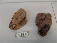 Vintage Catcher's Mitt & Rawlings Baseball Glove