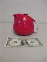 Vintage Hall Chinese Red & White Teapot