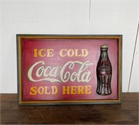 Wooden Repro Coca Cola Sign