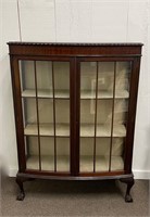 Bow Front Display Cabinet-Late 1800's