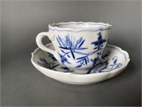 German Meissen Porcelain Tea Cup/Saucer