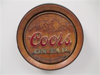 Coors On Tap Beer Keg Barrel Wall Sign
