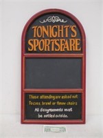 Tonight's Sportsfaire Wooden Chailkboard Sign
