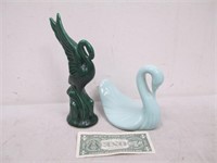 Vintage Ceramic Swan Towel Holder & MCM