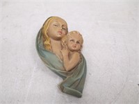 Vintage Mother Mary & Child Jesus Wall Hanging